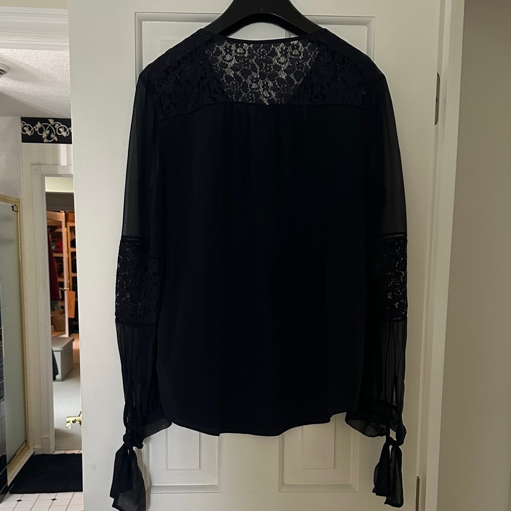 Elegant Navy Lace Women's Top